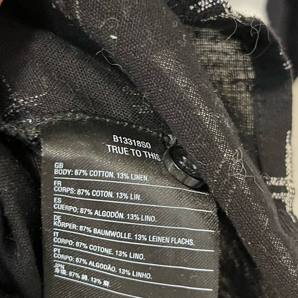 Vulcan women’s size S black-& white cotton blend short sleeve button-down dress - Picture 5 of 6